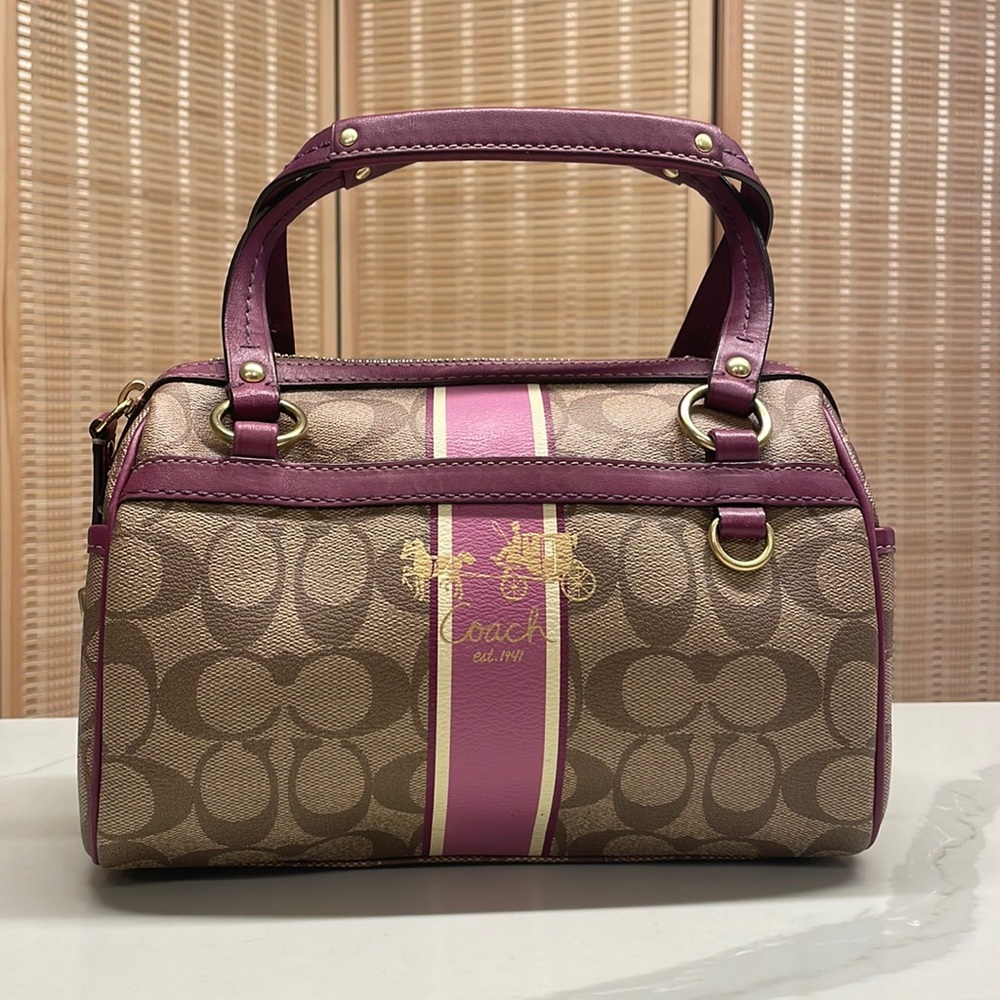 Coach est. 1941 purple with signature canvas